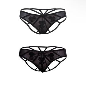 New! Bluebella Black Floral strappy back Nova Brief 2036